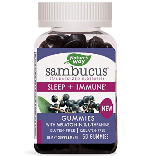 Nature’s Way Sambucus Sleep + Immune Gummies, with Melatonin, 50 ...