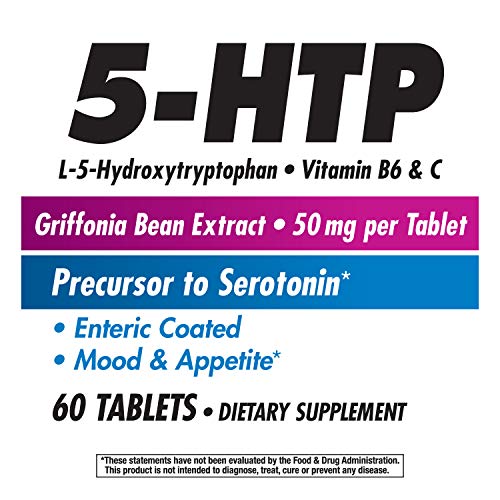 Natures Way 5-HTP, L-5-Hydroxytryptophan, Vitamin B6 & C, Griffo...