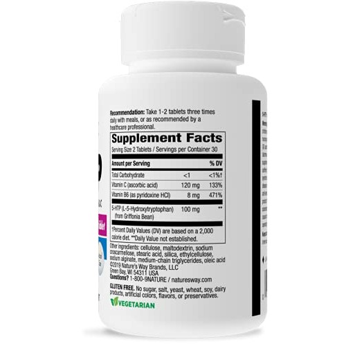 Natures Way 5-HTP, L-5-Hydroxytryptophan, Vitamin B6 & C, Griffo...