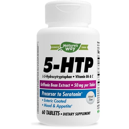 Natures Way 5-HTP, L-5-Hydroxytryptophan, Vitamin B6 & C, Griffo...