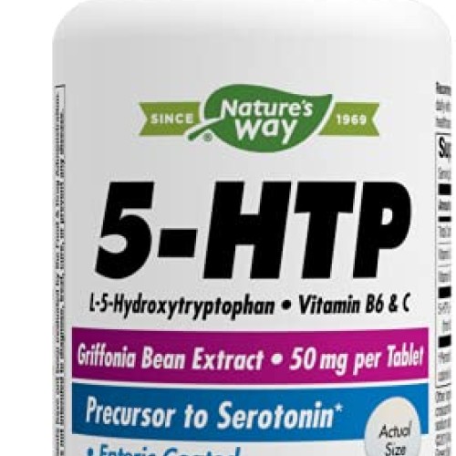 Natures Way 5-HTP, L-5-Hydroxytryptophan, Vitamin B6 & C, Griffo...
