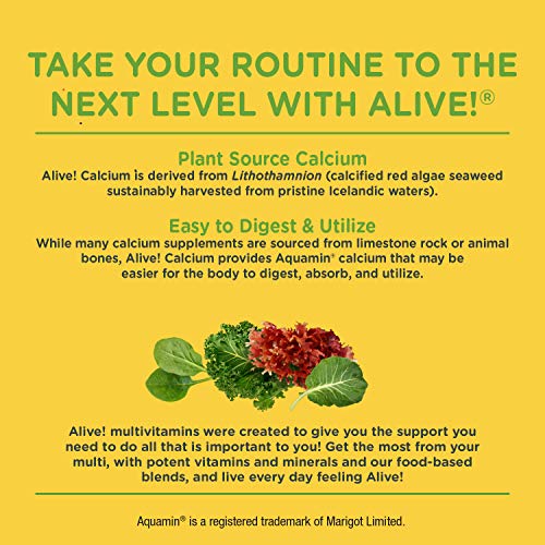 Natures Way Alive! Calcium Bone Formula Supplement 1300 mg per ...