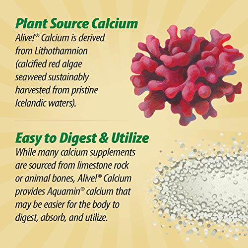 Natures Way Alive! Calcium Bone Formula Supplement 1300 mg per ...