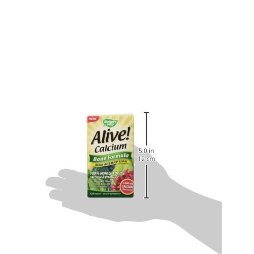 Natures Way Alive! Calcium Bone Formula Supplement 1300 mg per ...