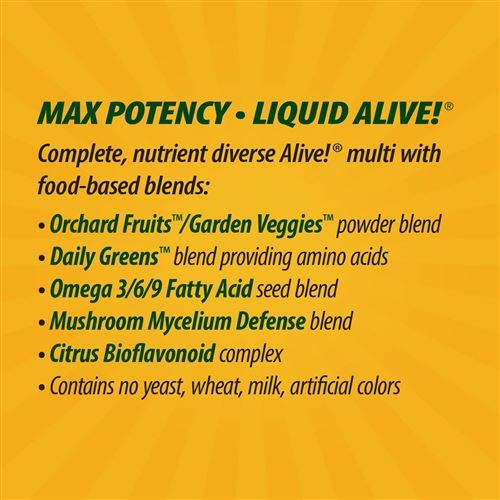 Natures Way Alive! Multi-vitamin Max Potency Citrus Flavor 30 Oz...