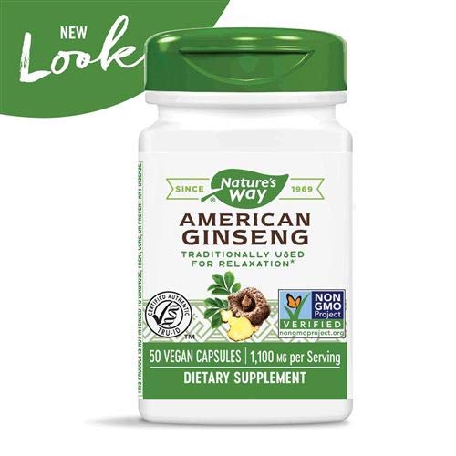Natures Way American Ginseng Root Capsule, 550 Mg - 50 per pack -...