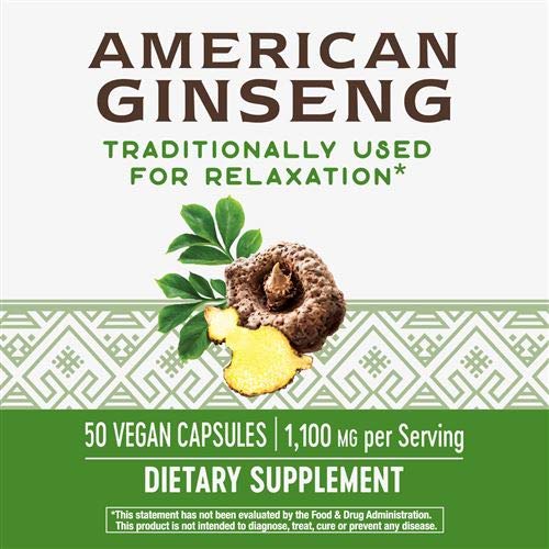 Natures Way American Ginseng Root Capsule, 550 Mg - 50 per pack -...
