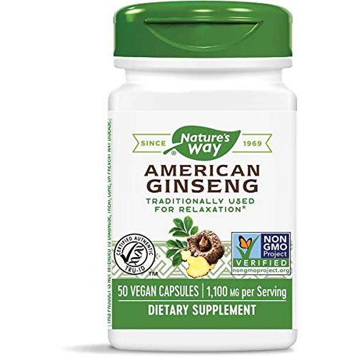 Natures Way American Ginseng Root Capsule, 550 Mg - 50 per pack -...