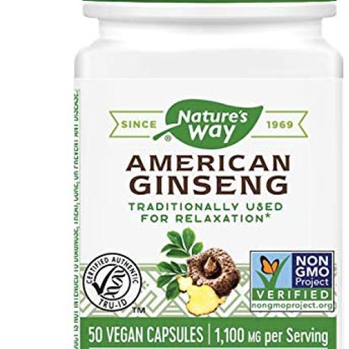 Natures Way American Ginseng Root Capsule, 550 Mg - 50 per pack -...
