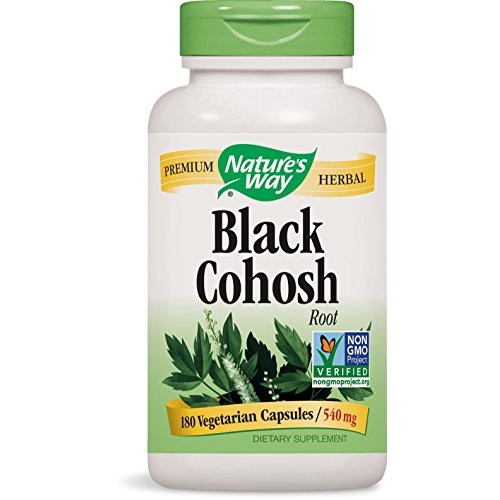 Natures Way Black Cohosh Root, 180 Capsules Pack of 2