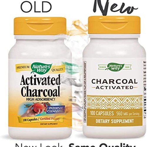 Natures Way Charcoal Activated; 560 mg Charcoal per serving; 360...