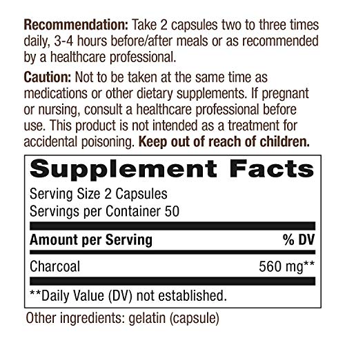 Natures Way Charcoal Activated; 560 mg Charcoal per serving; 360...
