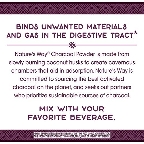 NATURES WAY COCONUT CHARCOAL POWDER, 2 Ounce