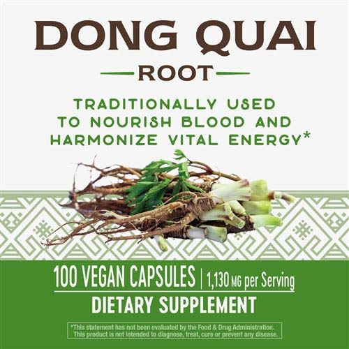 Natures Way Dong Quai 1130 mg per Serving, 100 Capsules Pack of 2
