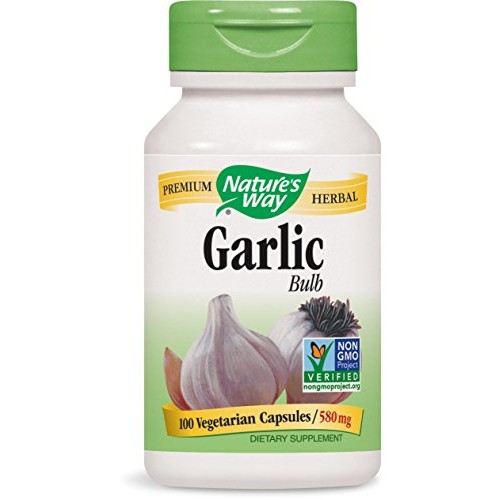 Natures Way Garlic Bulb, 580mg, 100 Capsules Pack of 2
