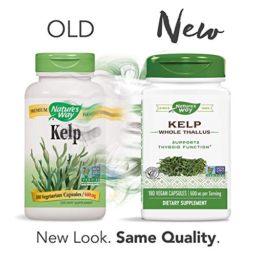 Natures Way Kelp 600 mg Non-GMO Project Verified Gluten Free Veg...