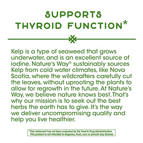 Natures Way Kelp 600 mg Non-GMO Project Verified Gluten Free Veg...
