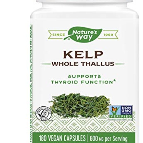 Natures Way Kelp 600 mg Non-GMO Project Verified Gluten Free Veg...