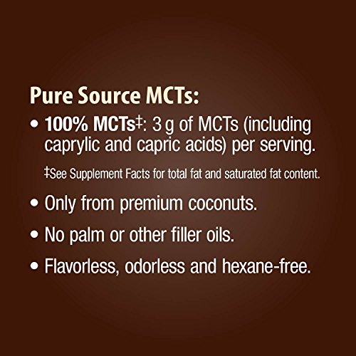Natures Way MCT Oil Softgels, 3 g of MCTs per serving, No Palm o...