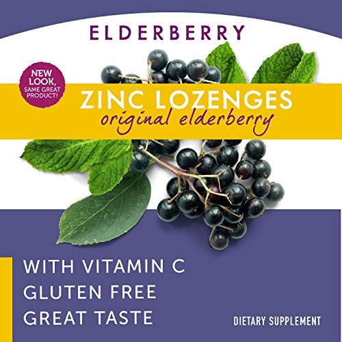 Natures Way Organic Sambucus Lozenge, Elderberry and Zinc, 24 co...