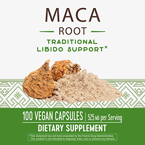 Natures Way Premium Herbal Maca Root 525 mg, 100 Capsules