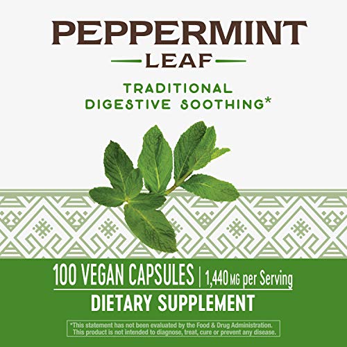 Natures Way Premium Herbal Peppermint Leaf, 700 mg per serving, ...