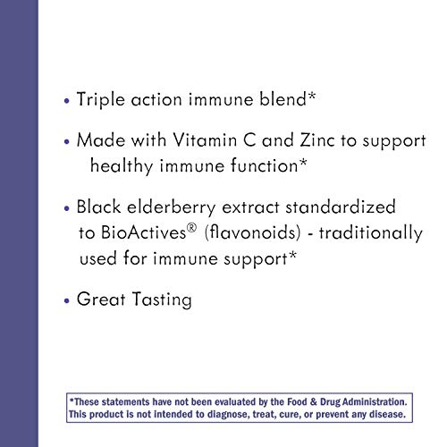 Natures Way Sambucus Elderberry Gummies with Vitamin C and Zinc,...