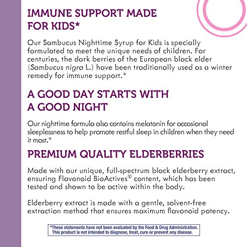 Natures Way Sambucus Nighttime Syrup for Kids,