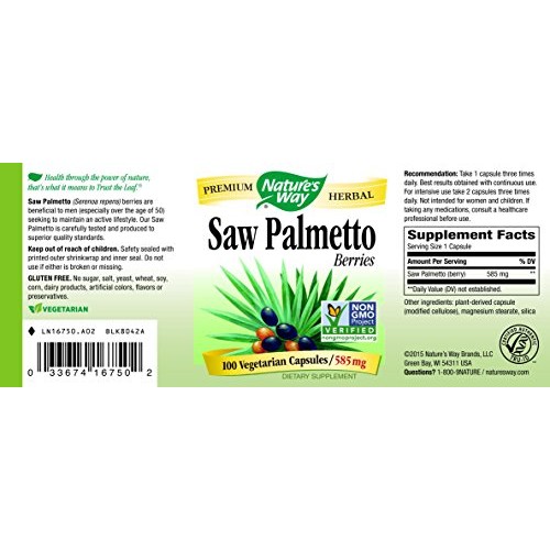 Natures Way, Saw Palmetto Berries 585 Mg, 100 Capsules