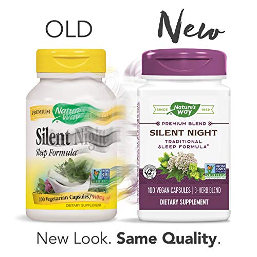 Natures Way Silent Night Capsules, White/Purple, No flavor, 100 ...