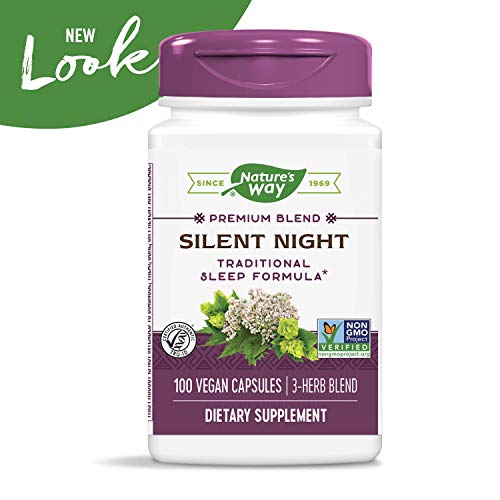 Natures Way Silent Night Capsules, White/Purple, No flavor, 100 ...