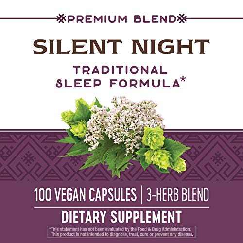 Natures Way Silent Night Capsules, White/Purple, No flavor, 100 ...