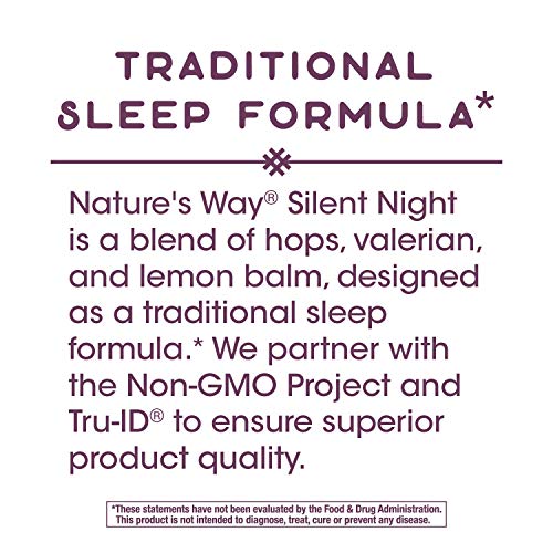 Natures Way Silent Night Capsules, White/Purple, No flavor, 100 ...