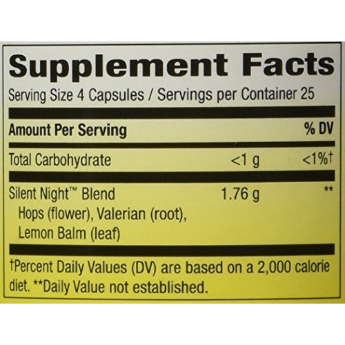 Natures Way Silent Night Capsules, White/Purple, No flavor, 100 ...