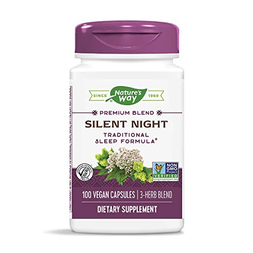 Natures Way Silent Night Capsules, White/Purple, No flavor, 100 ...