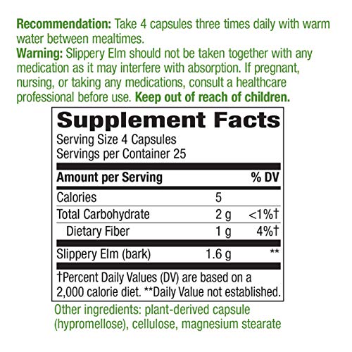 Natures Way Slippery Elm Bark Packaging May Vary