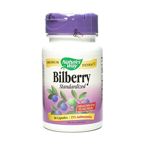Natures Way Standardized Bilberry Extract Capsule - 60 per Pack -...