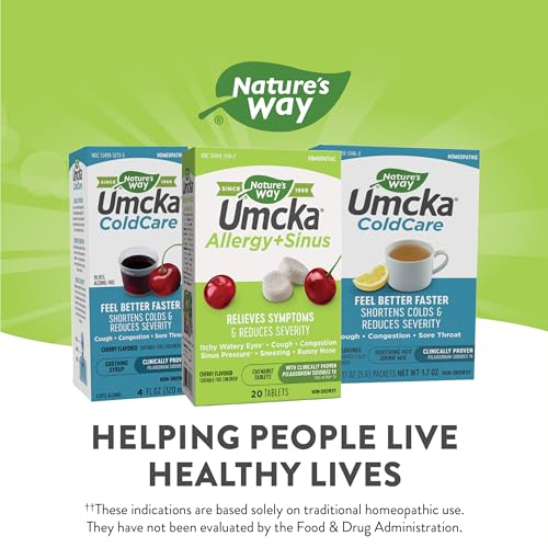 Natures Way Umcka Allergy+Sinus Homeopathic, Sneezing, Runny Nos...