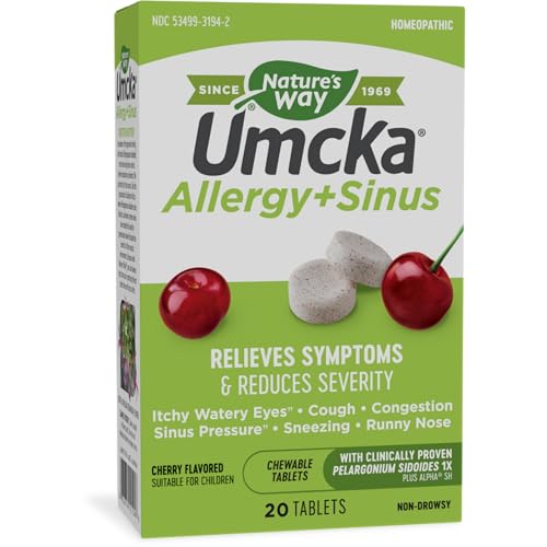 Natures Way Umcka Allergy+Sinus Homeopathic, Sneezing, Runny Nos...