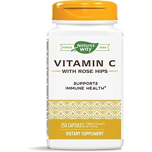 Natures Way Vitamin C 500 with Rose Hips, Capsules, 250 Count