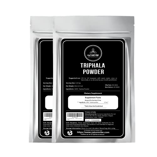 Naturevibe Botanicals Triphala Powder 16oz 2 Pack of 8oz Each...
