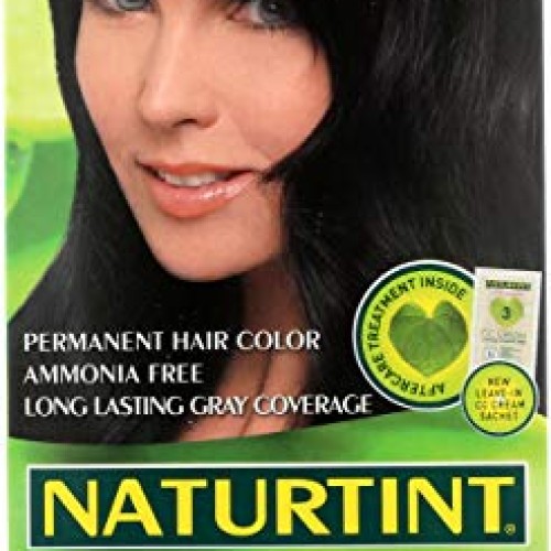 Naturtint Permanent Hair Color 1N Ebony Black Pack of 1, Ammoni...