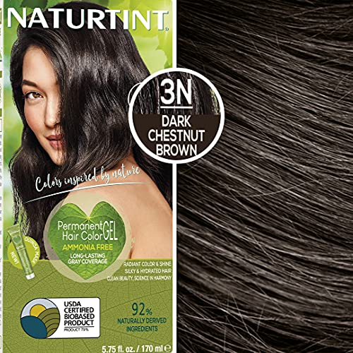 Naturtint Permanent Hair Color 3N Dark Chestnut Brown Pack of 1...