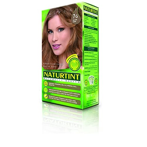 Naturtint Permanent Hair Color 7G Golden Blonde Pack of 1, Ammo...