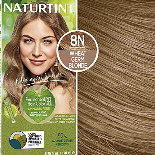 Naturtint Permanent Hair Color 8N Wheat Germ Blonde Pack of 1, ...