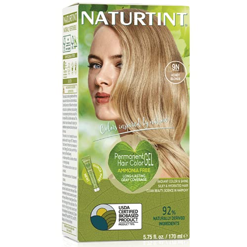 Naturtint Permanent Hair Color 9N Honey Blonde Pack of 1, Ammon...