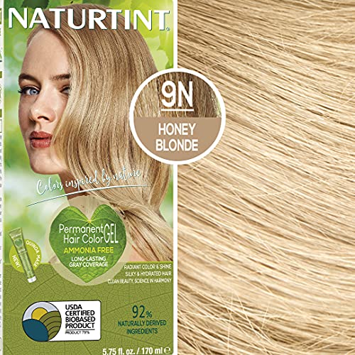 Naturtint Permanent Hair Color 9N Honey Blonde Pack of 1, Ammon...