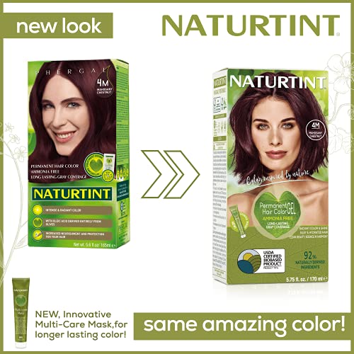 Naturtint Permanent Hair Colorant, 4M Mahogany Chestnut, 5.6 fl o...