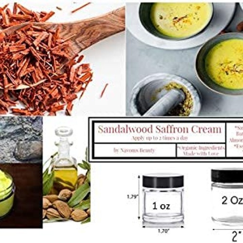 Organic Sandalwood Saffron Face Cream with Almond Oil and Turmeri...