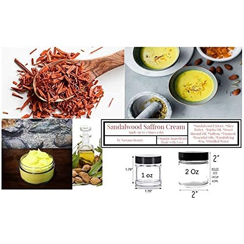 Organic Sandalwood Saffron Face Cream with Almond Oil and Turmeri...